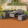 9pcs Wood Interlocking Deck Tiles 11.8"x11.8"
