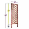 6-Foot Outdoor Garden Trellis with Classic Lattice in Brown Pine Wood