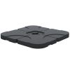 Outsunny 4 Pieces Cantilever Patio Umbrella Base Stand, Outdoor Offset Umbrella Weight Plates, 158 lb Capacity Sand or 60 Liter Capacity Water, Black