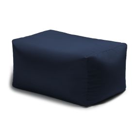 Outdoor Patio Bean Bag Ottoman Navy Blue