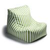 Green Striped Patio Bean Bag
