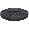Outsunny 4 Pieces Round Patio Umbrella Base, Cantilever Offset Outdoor Umbrella Weights, 52 Liters Capacity Water or 112 lbs Capacity Sand Plates Set