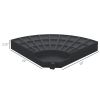 Outsunny 4 Pieces Round Patio Umbrella Base, Cantilever Offset Outdoor Umbrella Weights, 52 Liters Capacity Water or 112 lbs Capacity Sand Plates Set