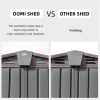 Outdoor Storage Shed 6.5'x 4.2', Metal Garden Shed for Bike, Trash Can, Tools, Lawn Mowers
