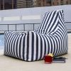 Modern outdoor bean bag chair with handle for stylish patio or poolside lounging