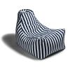 Modern outdoor bean bag chair with handle for stylish patio or poolside lounging