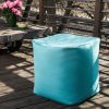 Outdoor Patio Bean Bag Ottoman Cyan