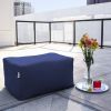 Outdoor Patio Bean Bag Ottoman Navy Blue