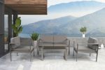 Aluminum Modern 4 Piece Sofa Seating Group For Patio Garden Outdoor