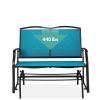 2 Seat Mesh Patio Loveseat Swing Glider Rocker with Armrests