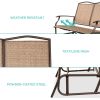 Two Seater Mesh Patio Loveseat Swing Glider Rocker with Armrests