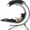 Single Person Sturdy Modern Chaise Lounger Hammock Chair Porch Swing