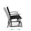 2 Seat Mesh Patio Loveseat Swing Glider Rocker with Armrests