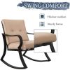 3-Piece Solid Wood Outdoor Patio Furniture Chairs Table Set Cushions
