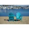 All Weather Recycled Poly Plastic Outdoor Patio Adirondack Chairs - Set of 2