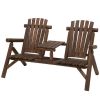 Adirondack Patio 2 Chair Lounger with Center Coffee Table