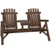 Adirondack Patio 2 Chair Lounger with Center Coffee Table