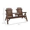 Adirondack Patio 2 Chair Lounger with Center Coffee Table