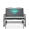 2 Seat Mesh Patio Loveseat Swing Glider Rocker with Armrests