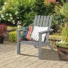 Indoor/Outdoor Acacia Wood Adirondack Lounge Armchair