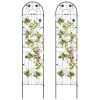 2 Pack - 7-ft Galvanized Steel Garden Trellis Metal Outdoor Finish