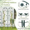 2 Pack - 7-ft Galvanized Steel Garden Trellis Metal Outdoor Finish