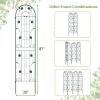 2 Pack - 7-ft Galvanized Steel Garden Trellis Metal Outdoor Finish