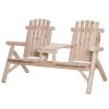 Adirondack Patio 2 Chair Lounger with Center Coffee Table