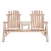 Adirondack Patio 2 Chair Lounger with Center Coffee Table