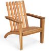 Indoor/Outdoor Acacia Wood Adirondack Lounge Armchair