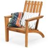 Indoor/Outdoor Acacia Wood Adirondack Lounge Armchair