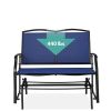 2 Seat Mesh Patio Loveseat Swing Glider Rocker with Armrests