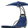 Single Person Sturdy Modern Chaise Lounger Hammock Chair Porch Swing