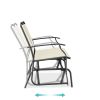 2 Seat Mesh Patio Loveseat Swing Glider Rocker with Armrests