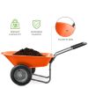 Heavy Duty 2-Wheel Multipurpose Rust Proof Wheelbarrow