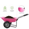 Heavy Duty 2-Wheel Multipurpose Rust Proof Wheelbarrow