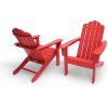 All Weather Recycled Poly Plastic Outdoor Patio Adirondack Chairs - Set of 2