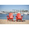 All Weather Recycled Poly Plastic Outdoor Patio Adirondack Chairs - Set of 2