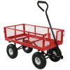 Heavy Duty Wheelbarrow Steel Log Garden Cart