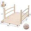 Outdoor 4-ft Wooden Garden Bridge in Rustic Wood Finish