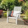 Indoor/Outdoor Acacia Wood Adirondack Lounge Armchair