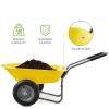 Heavy Duty 2-Wheel Multipurpose Rust Proof Wheelbarrow
