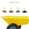 Heavy Duty 2-Wheel Multipurpose Rust Proof Wheelbarrow