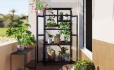 TOPMAX 62inch Height Wood Large Greenhouse Balcony Portable Cold Frame with Wheels and Adjustable Shelves for Outdoor Indoor Use