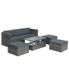 Patio Furniture, Outdoor Furniture, Seasonal PE Wicker Furniture,5 Set Wicker Furniture